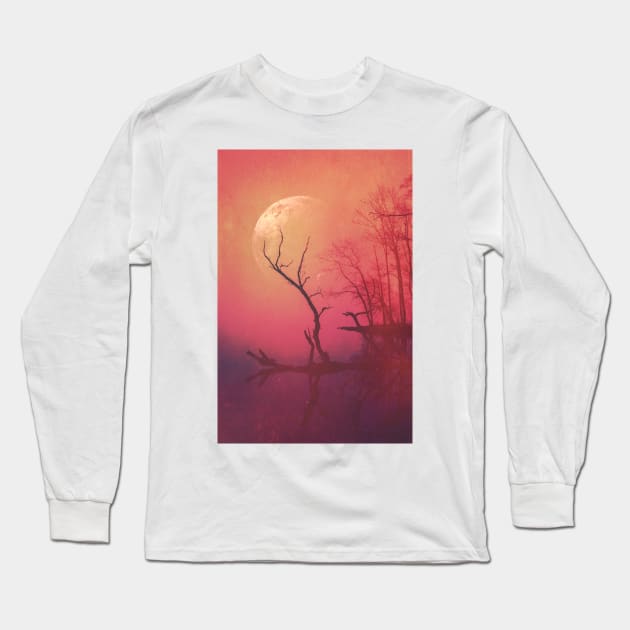 Red Mist Long Sleeve T-Shirt by danielmontero